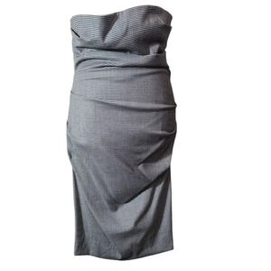Moschino cheap & chic size 8 Maternity‎ ruched houndstooth pencil skirt Wool